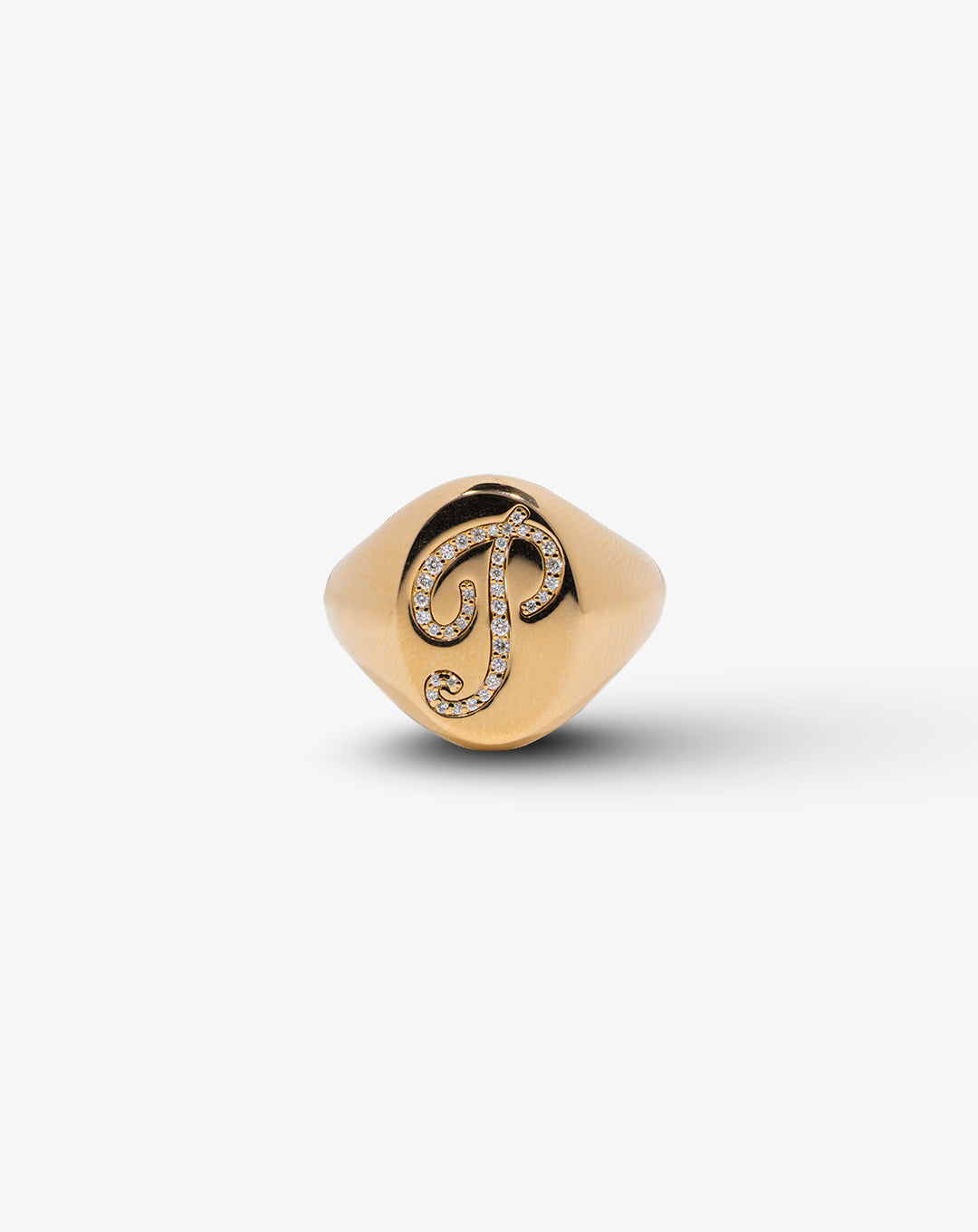 Letter P Gold Ring