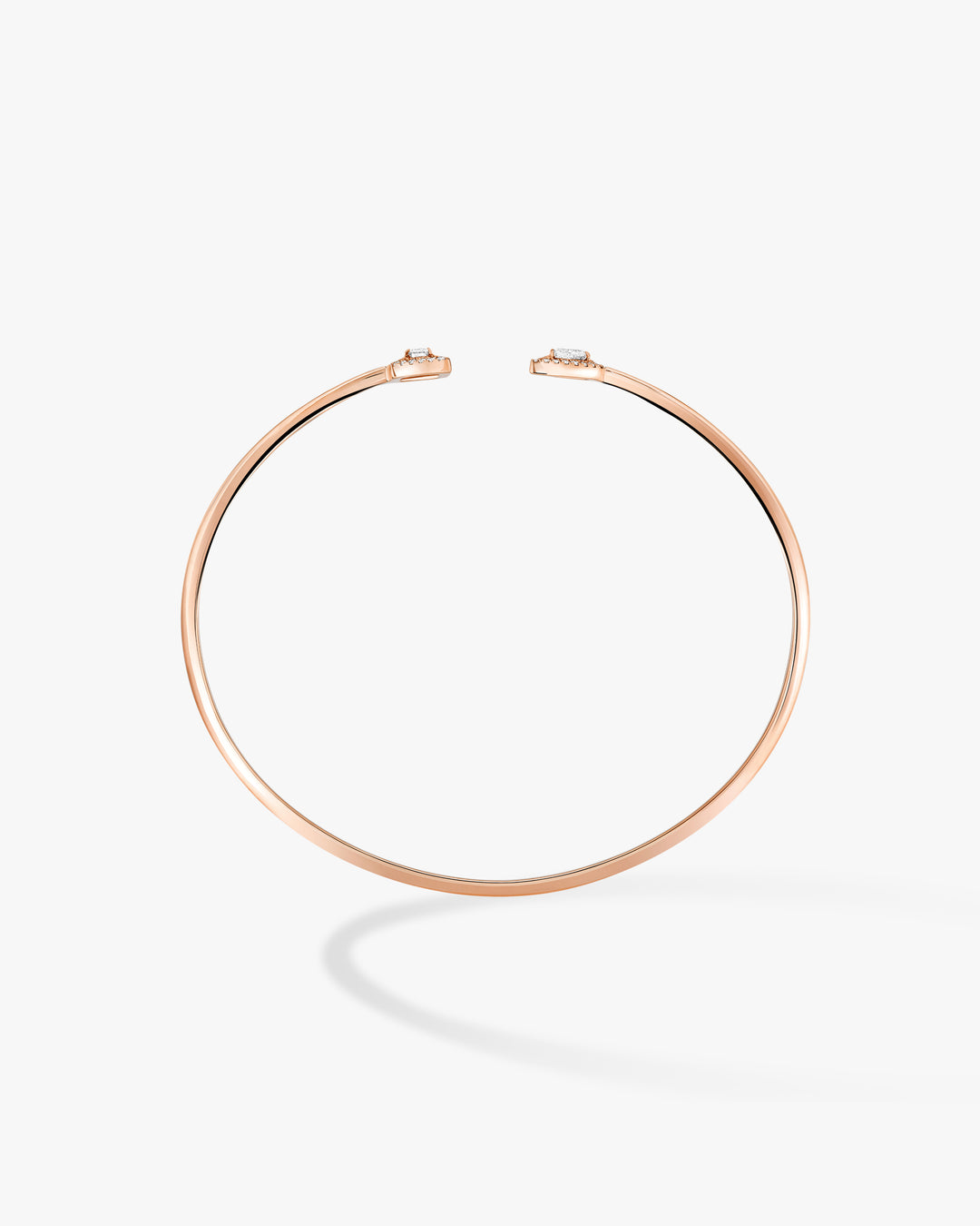 Pink Gold Diamond Bracelet My Twin Toi & Moi Thin Bangle