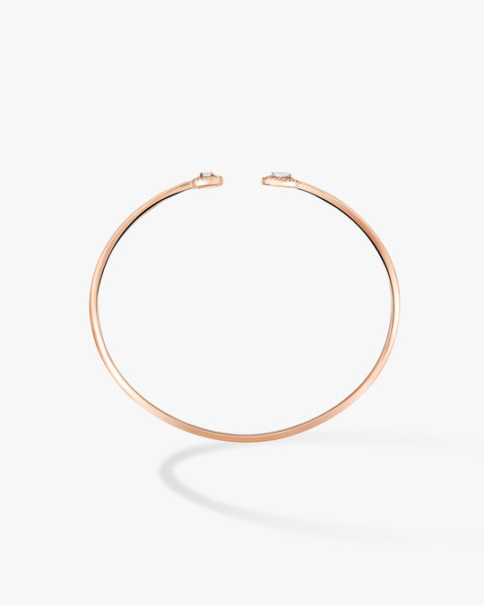 Pink Gold Diamond Bracelet My Twin Toi & Moi Thin Bangle