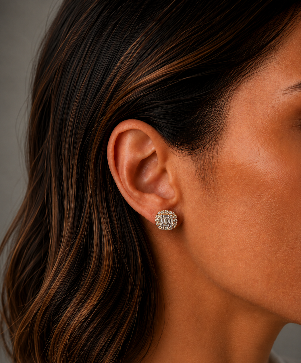 Yellow Gold Earrings with Diamonds