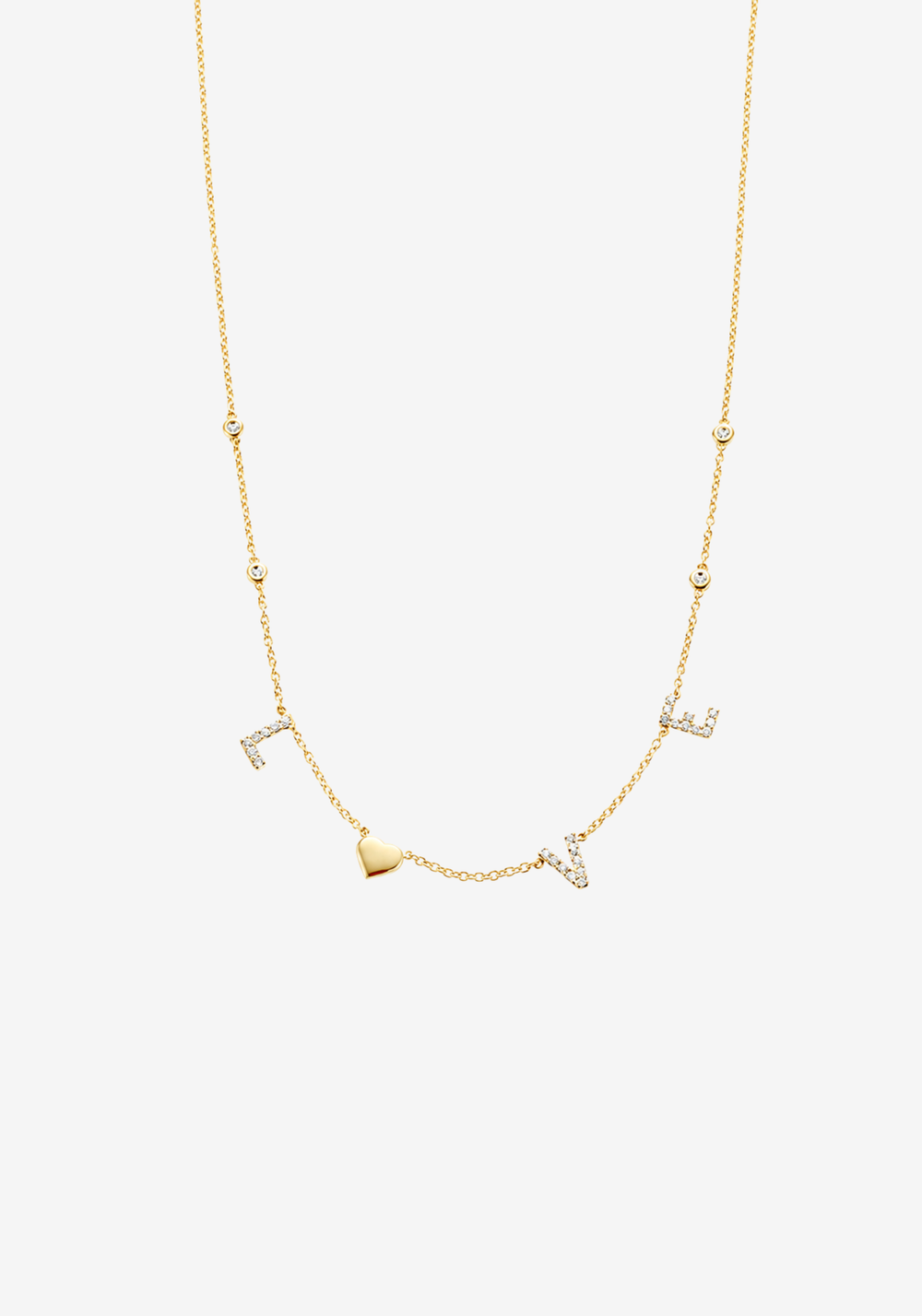 LOVE Necklace in Gold with Diamonds