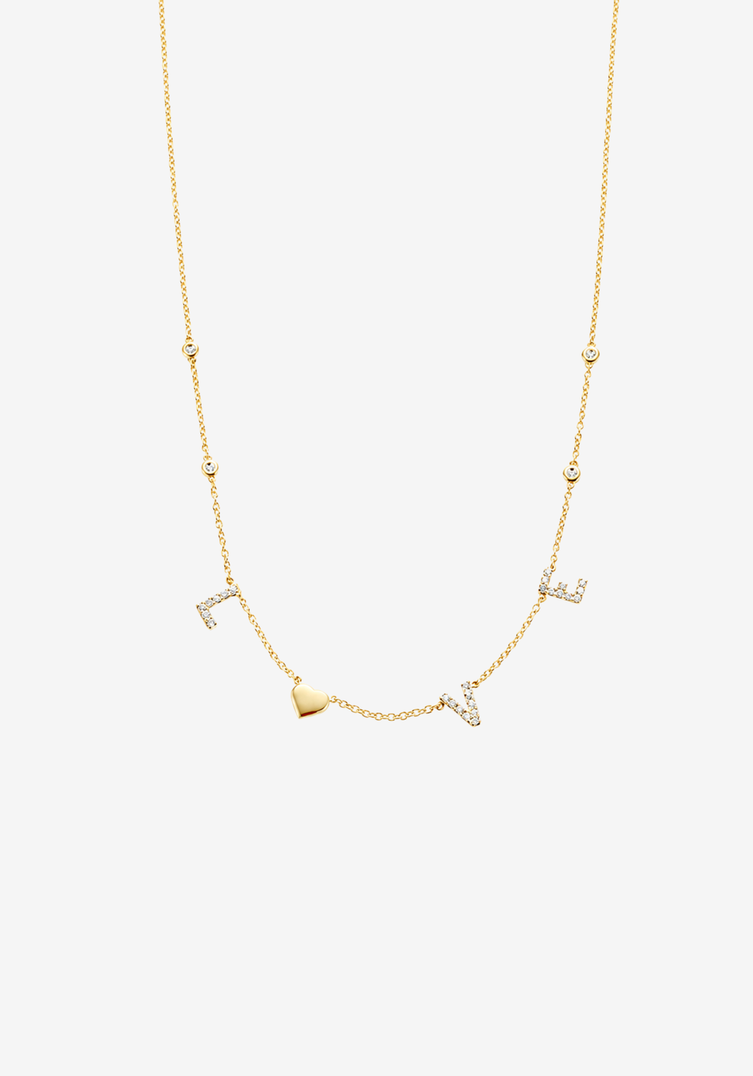 LOVE Necklace in Gold with Diamonds