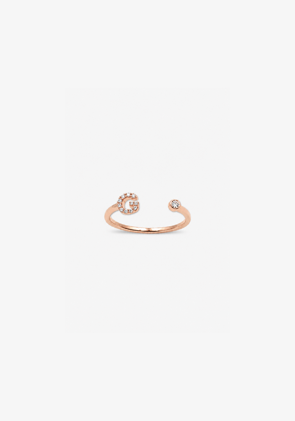 Letter G Gold Ring