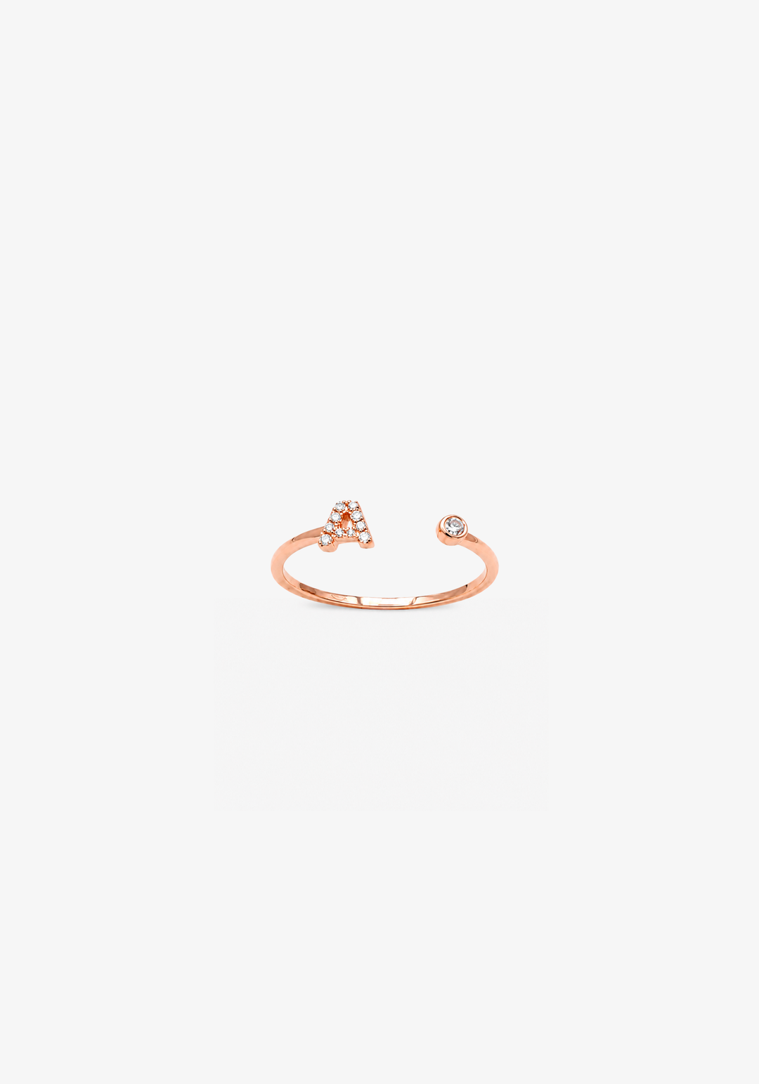 Letter A Gold Ring