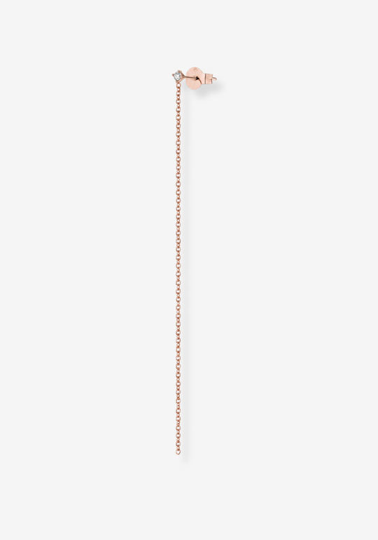 White Solitaire Earring