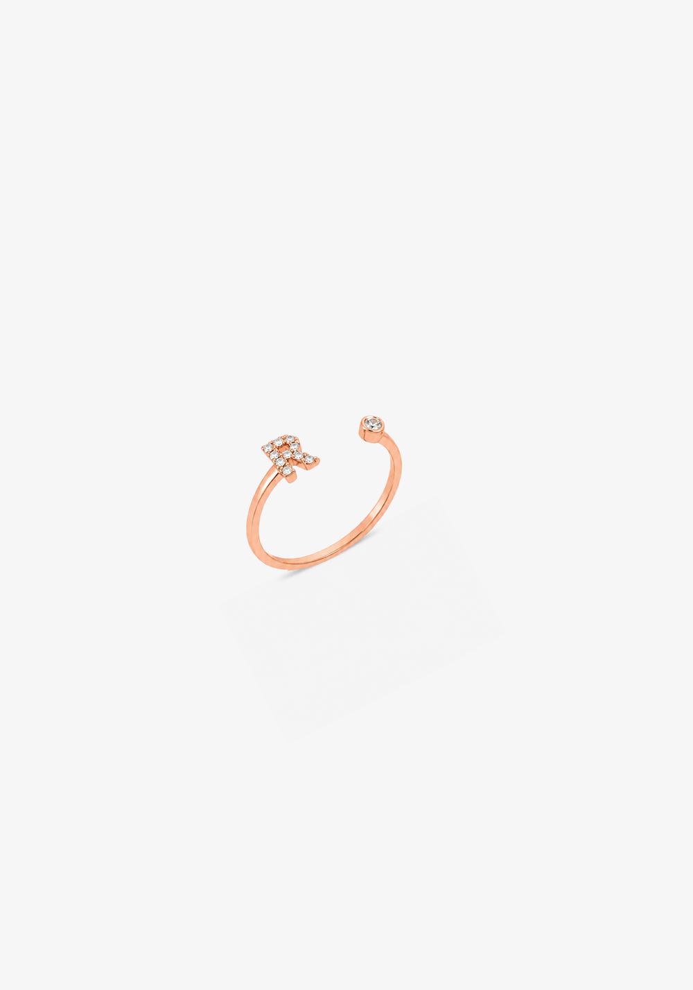 Letter R Gold Ring