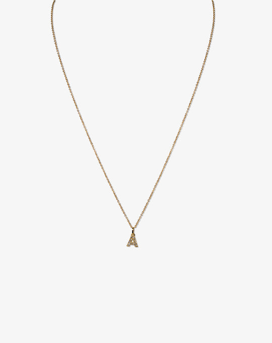 Letter Gold and diamonds Necklace