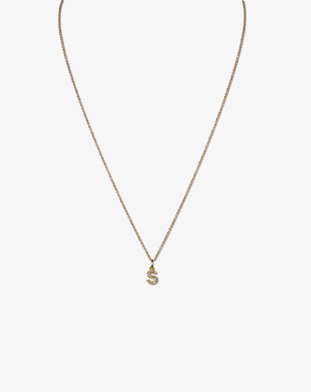 Letter Gold and diamonds Necklace