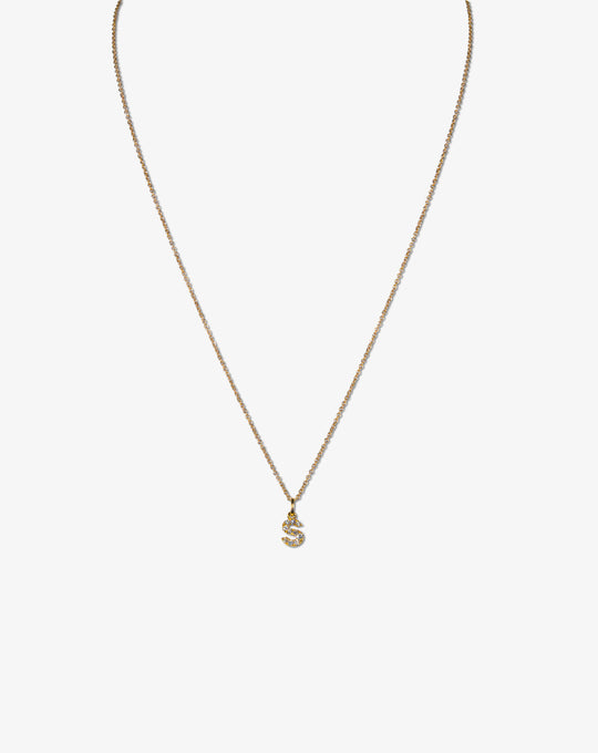 Letter Gold and diamonds Necklace