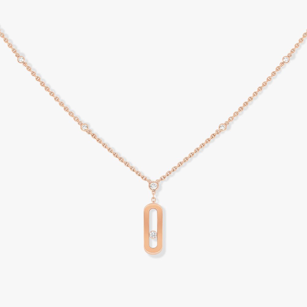 Gold Move Uno Long Necklace -  Rose Gold