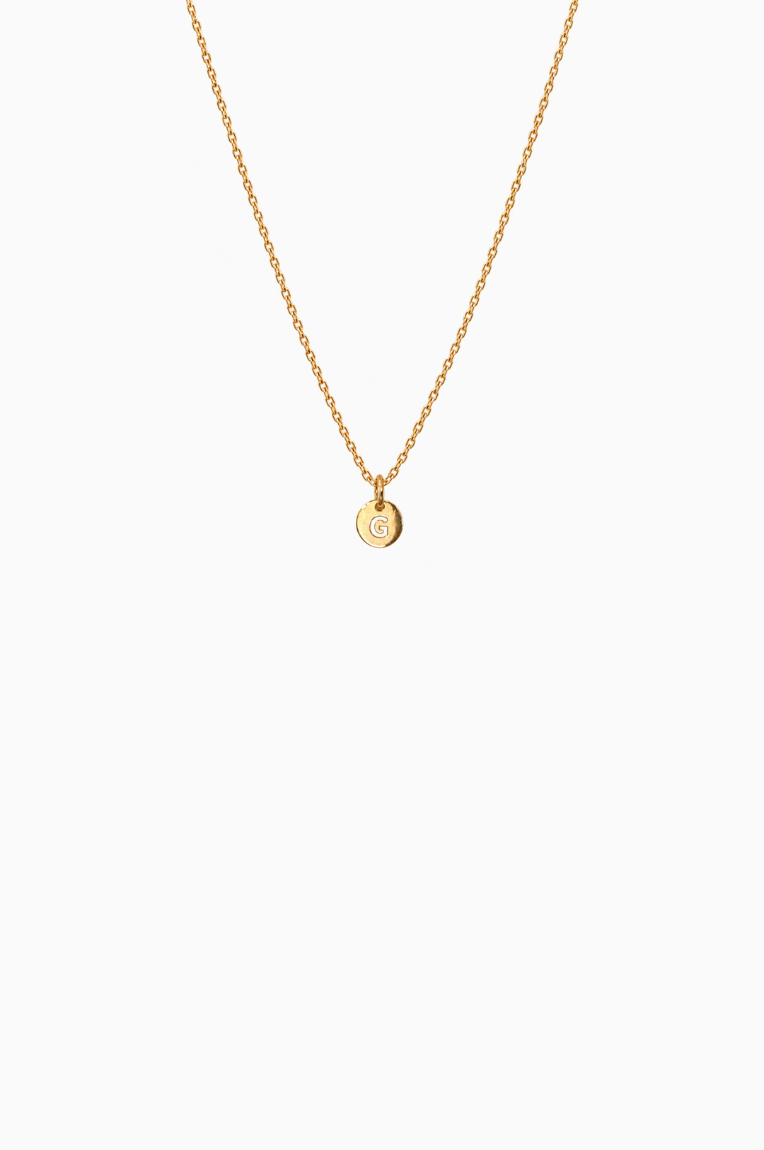 Yellow Gold Necklace with Letter G