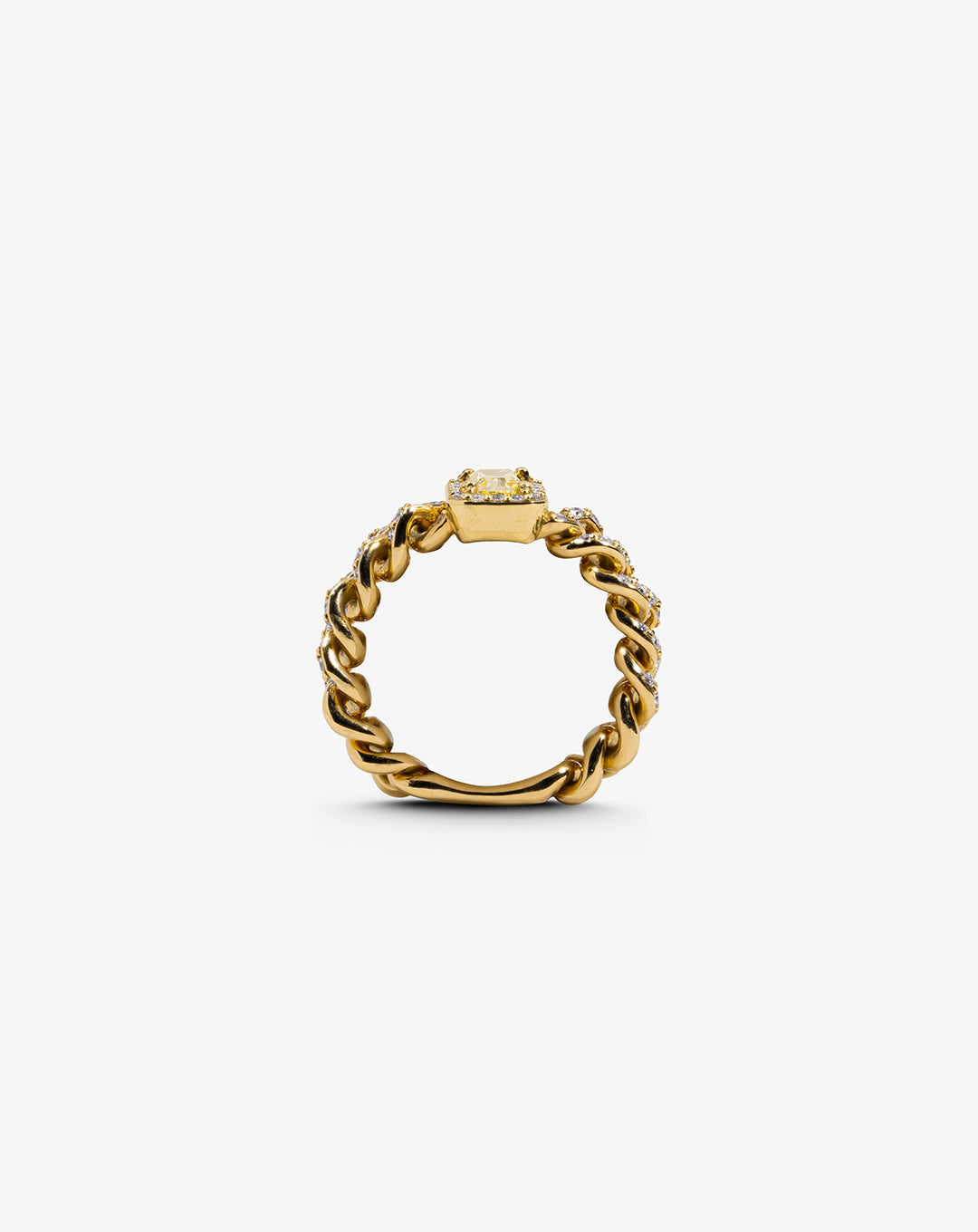 Round Yellow Stone Ring