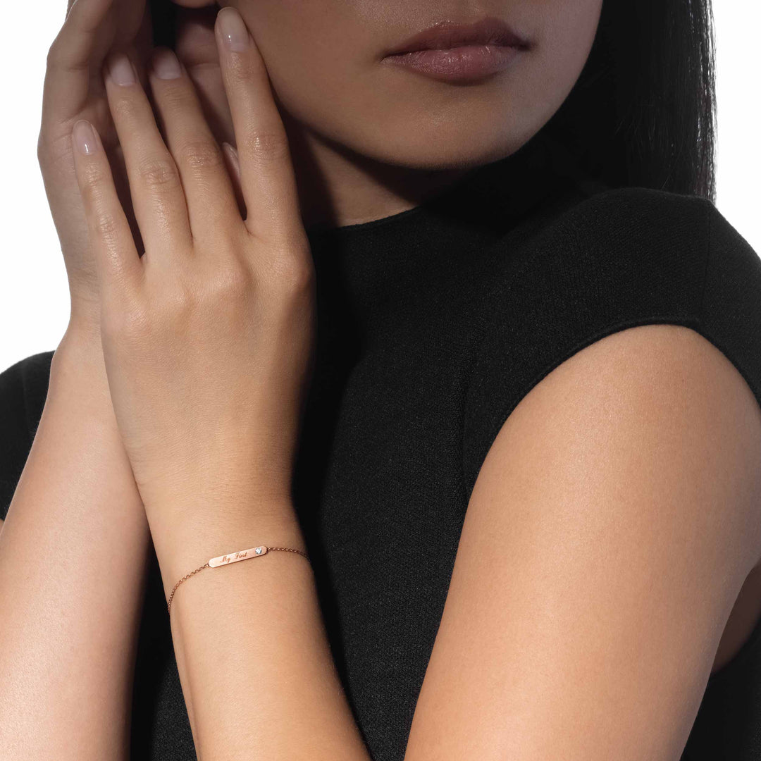 My First Diamond - Pink Gold For Her Diamond Bracelet