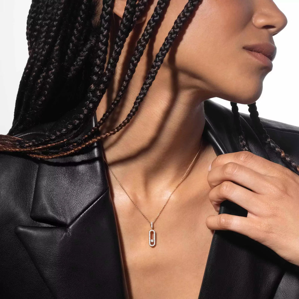 Move Uno Pink Gold Necklace