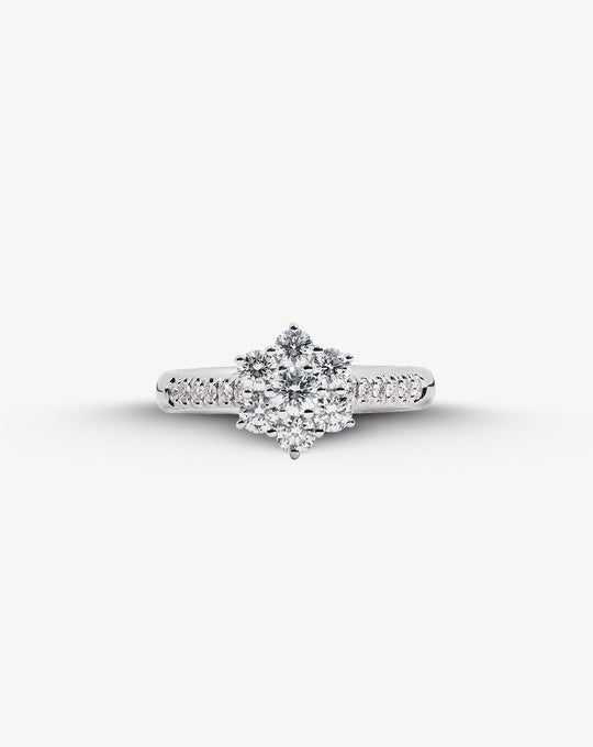 White Gold and Diamonds Engagement Ring