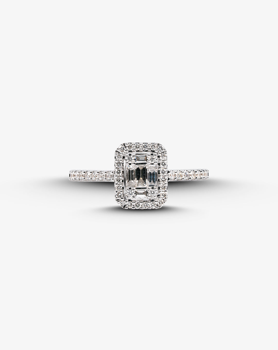 White Gold and Diamonds Engagement Ring