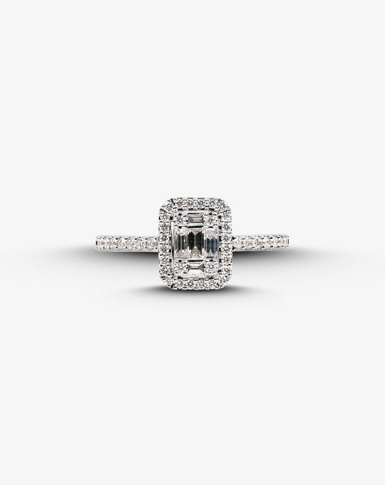 White Gold and Diamonds Engagement Ring