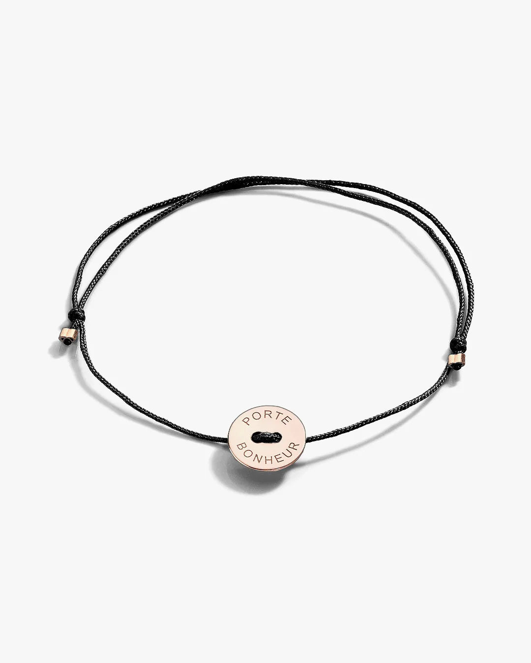 Black Ribbon Bracelet with Medal and Quote