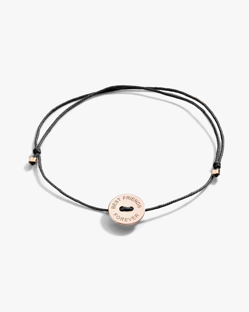 Black Ribbon Bracelet with Medal and Quote