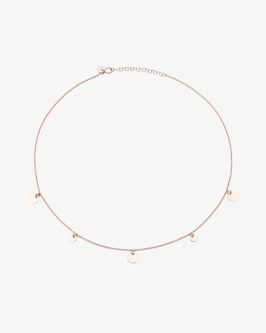 Rose Gold Multi Paillettes Necklace