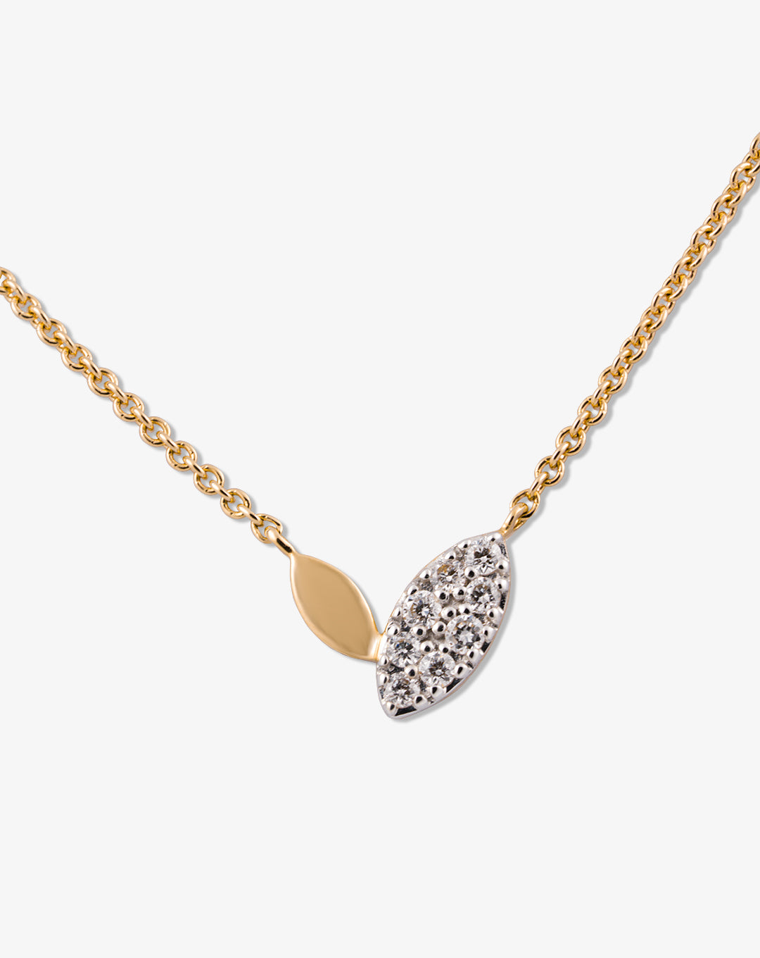 Tiny Heart Necklace with Diamonds