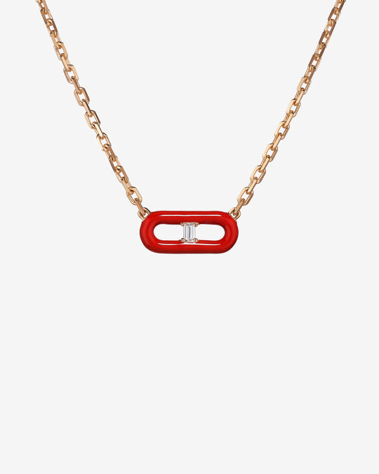 Enamel Gold Necklace