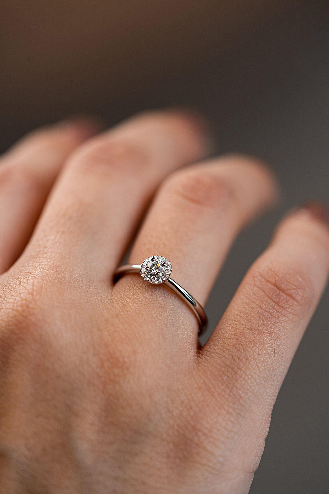 White Gold and Diamond Engagement Ring