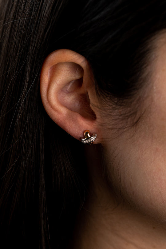 Cross Earrings with Diamonds