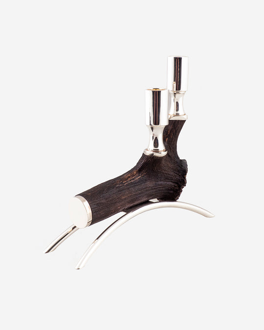 Silver Candlestick and Deer Rush