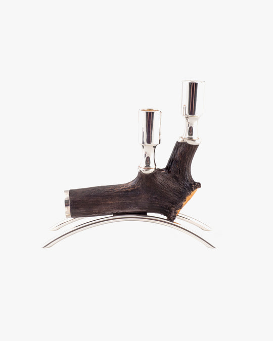 Silver Candlestick and Deer Rush