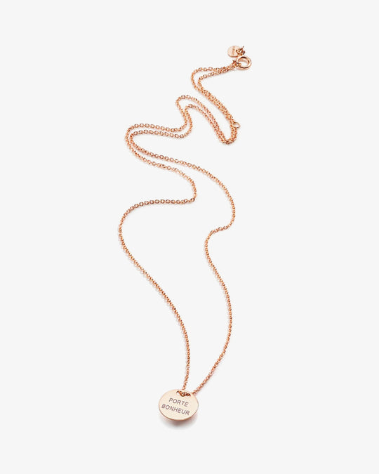 Porte Bonheur Rose Gold Necklace