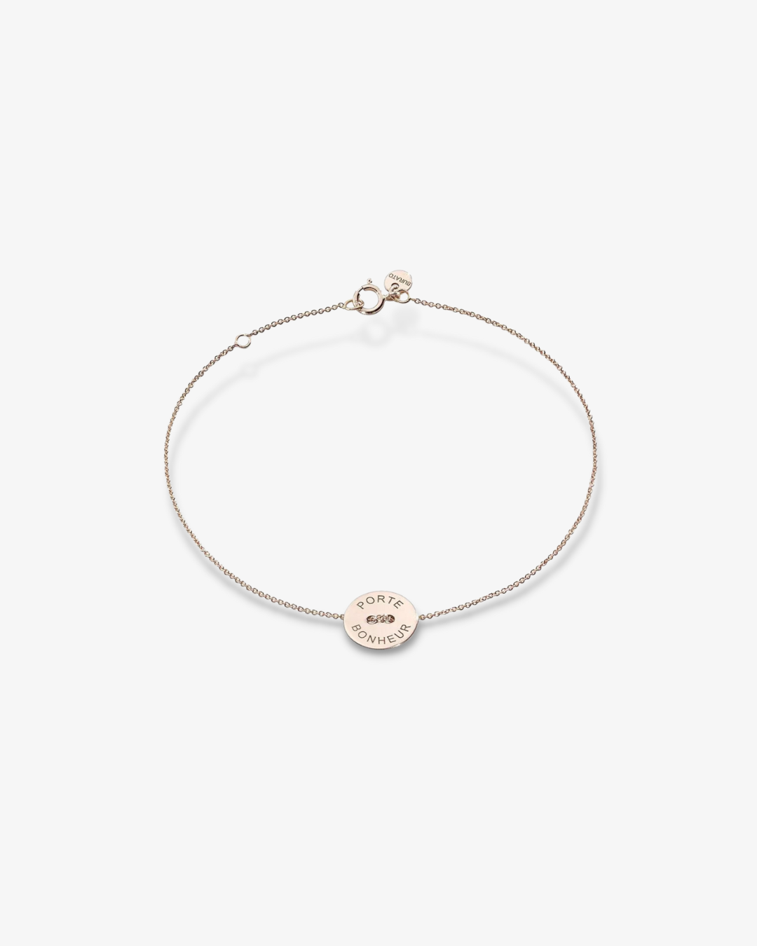 Gold Bracelet with Medal and Quote