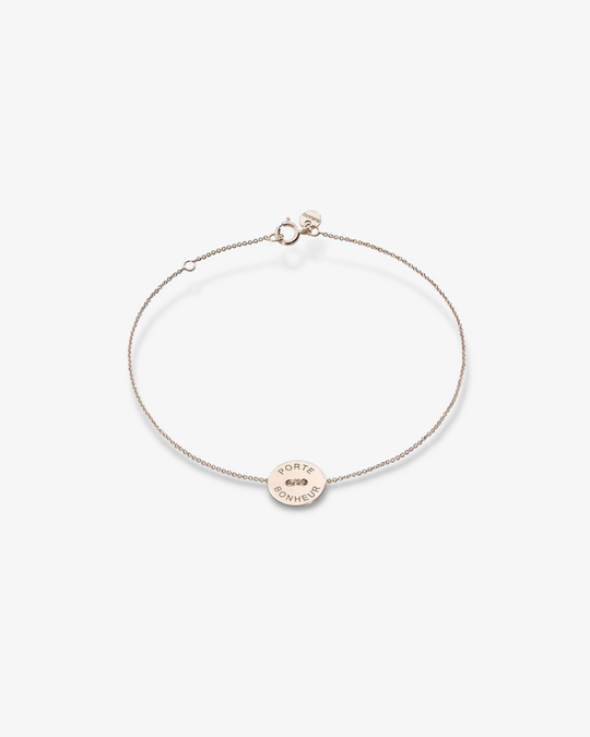 Gold Bracelet with Medal and Quote