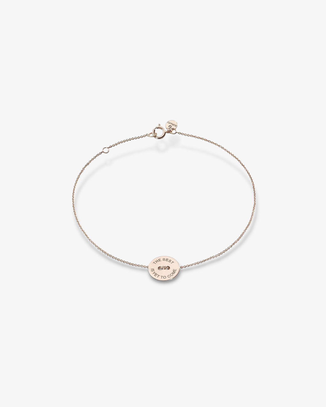 Gold Bracelet with Medal and Quote