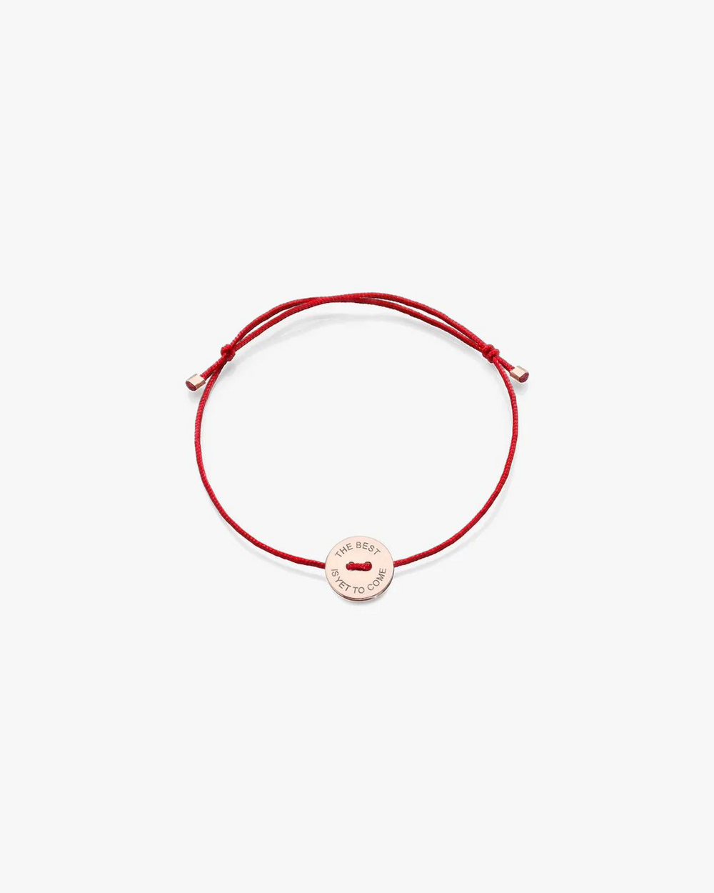 Red Ribbon Bracelet with Medal and Quote